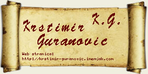 Krstimir Guranović vizit kartica